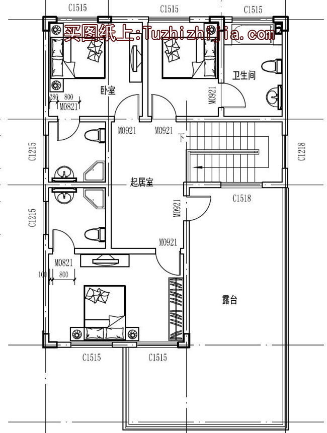 農(nóng)村實用三層樓房外觀圖片+全套施工設計圖