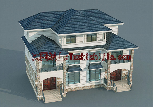 兄弟兩戶(hù)雙拼房屋設(shè)計(jì)圖及外觀圖片，戶(hù)型合理