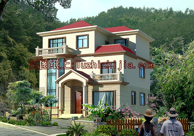 新農村三層自建房屋設計圖，含外觀圖片