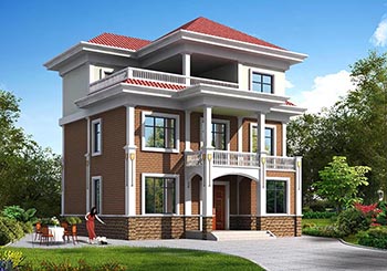 三層獨(dú)棟帶露臺(tái)房屋設(shè)計(jì)圖，含外觀圖片大全