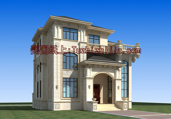 豪華高端三層帶地下室別墅設(shè)計(jì)圖，可帶電梯