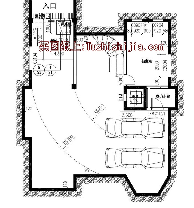 豪華高端三層帶地下室別墅設(shè)計(jì)圖，可帶電梯