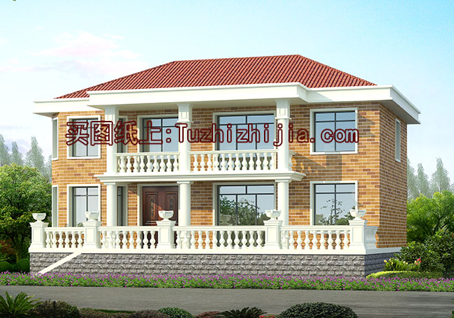 四間兩層樓房設計圖，含外觀圖片