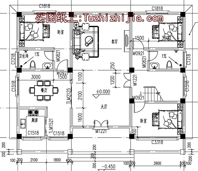 新中式二層別墅設(shè)計(jì)圖，現(xiàn)代中式別墅外觀效果圖