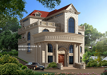 農(nóng)村四層復式樓房設計圖，外觀效果圖+全套圖紙