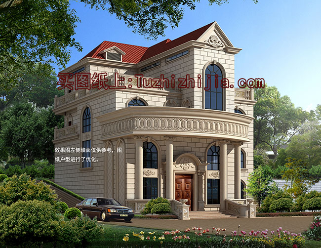 農(nóng)村兩間四層樓房設(shè)計(jì)圖，外觀效果圖+全套圖紙