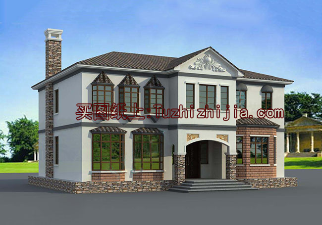 新古典中式風格別墅設計圖，全套施工圖+效果圖