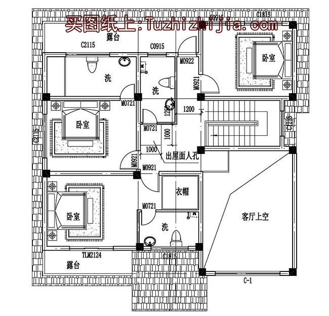 美式二層別墅設(shè)計(jì)圖，含外觀效果圖，造型精美