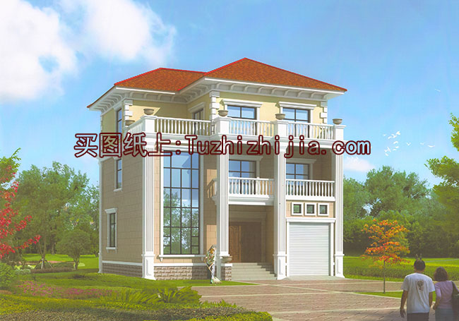 20萬農(nóng)村自建三層別墅設(shè)計圖，外觀美觀，戶型實用