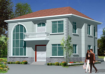 130平方米農(nóng)村二層別墅房屋設計圖紙帶外觀11X11米