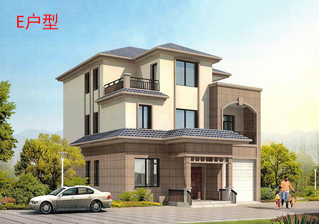 農(nóng)村兩間三層房屋設(shè)計圖，含外觀圖片