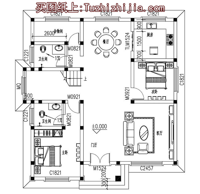 135平復(fù)式別墅房屋設(shè)計(jì)圖，外觀時(shí)尚、漂亮