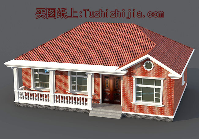 最漂亮的一層平房圖片，全套設(shè)計(jì)圖+高清效果圖