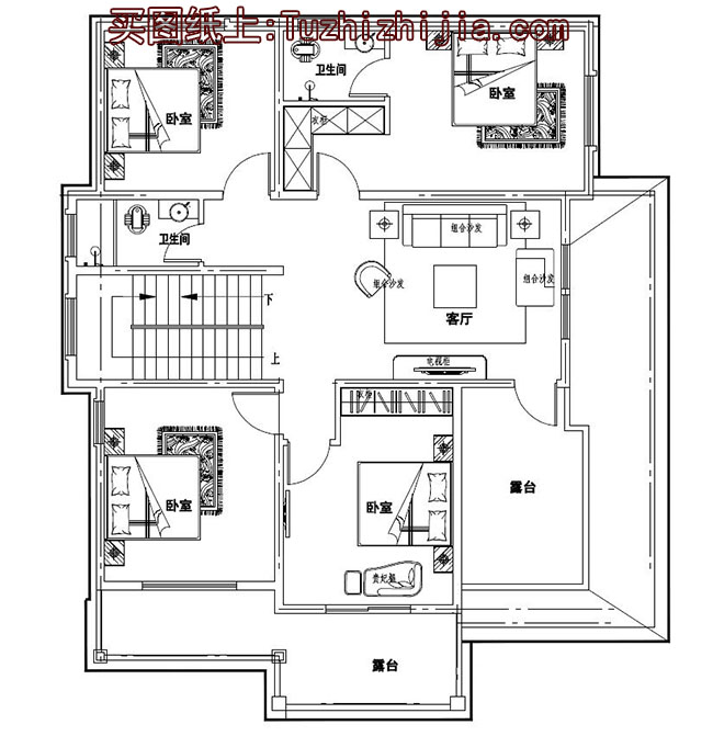 150平左右新農(nóng)村自建房設(shè)計圖，含外觀效果圖