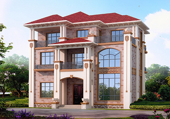 150平歐式別墅房屋設(shè)計(jì)圖，外觀精美、氣派