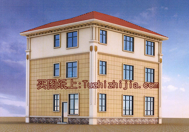 歐式三層小洋樓設(shè)計(jì)圖，外觀氣派，典雅、高貴