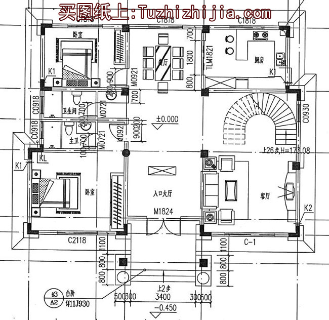 150平歐式別墅房屋設(shè)計圖，外觀精美、氣派