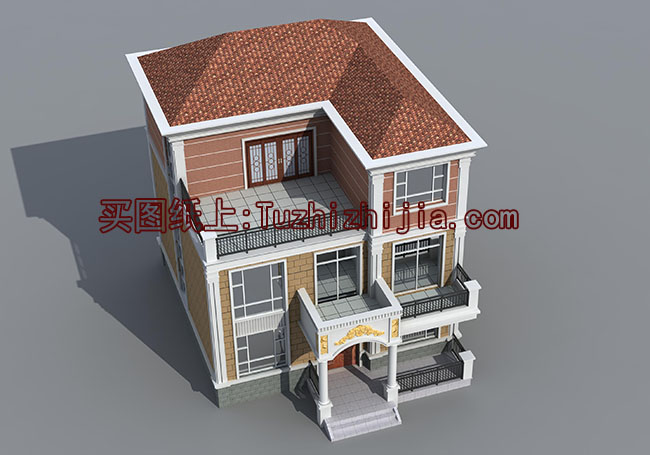 農(nóng)村三層復式自建樓房設(shè)計圖，外觀圖大氣