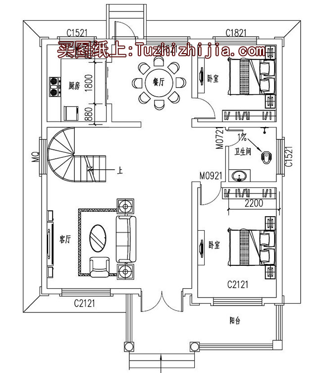 農(nóng)村三層復式自建樓房設(shè)計圖，外觀圖大氣