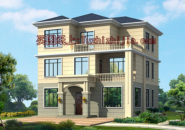 12x12農(nóng)村三層別墅設(shè)計(jì)圖，自建房屋推薦戶型