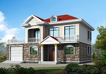 私人二層農村小樓設計圖，外觀靚麗，富有現(xiàn)代氣息