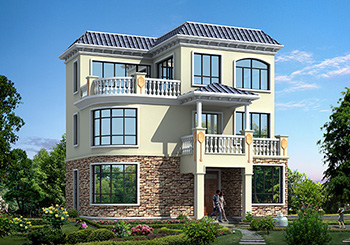 現(xiàn)代三層復式小別墅設計圖及外觀圖片，25萬造價