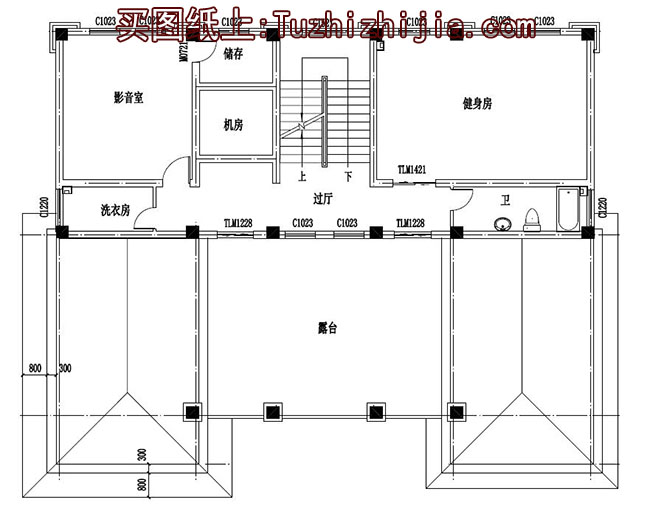 帶電梯高端四層別墅房屋設(shè)計(jì)圖，外觀圖大氣、上檔次