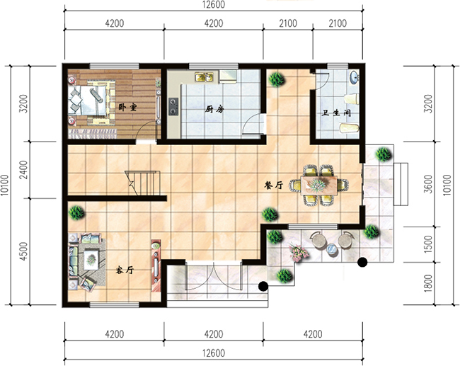 私家二層農(nóng)村自建房設(shè)計(jì)圖及效果圖，造價(jià)20萬左右