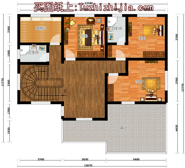 農(nóng)村三層帶車庫、帶露臺別墅設(shè)計圖，經(jīng)典自建別墅設(shè)計方案