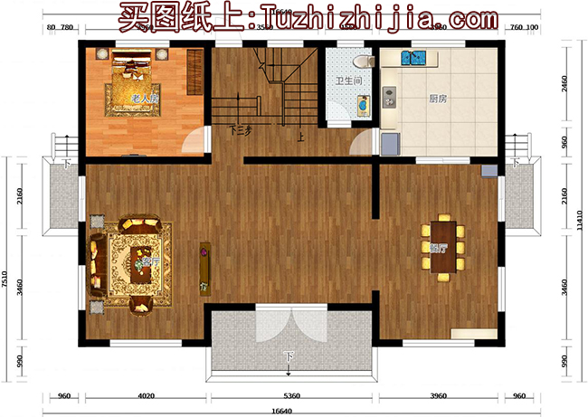 簡歐風(fēng)格別墅設(shè)計(jì)圖帶外觀效果圖，三層140平米