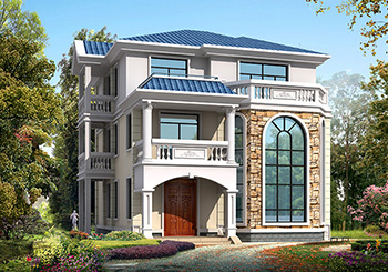 140平三層復(fù)式別墅設(shè)計圖及外觀效果圖