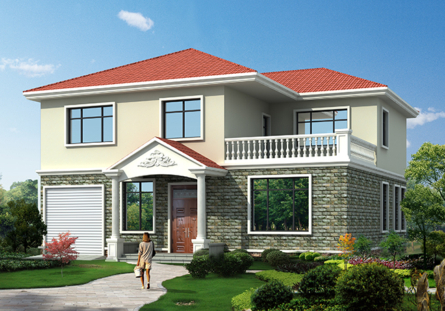 造價25萬農(nóng)村二層小別墅設(shè)計圖，外觀效果圖美觀、精致