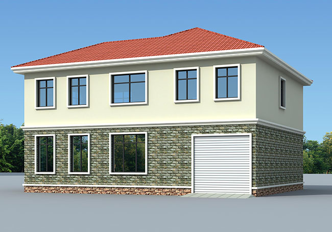 造價25萬農(nóng)村二層小別墅設(shè)計圖，外觀效果圖美觀、精致