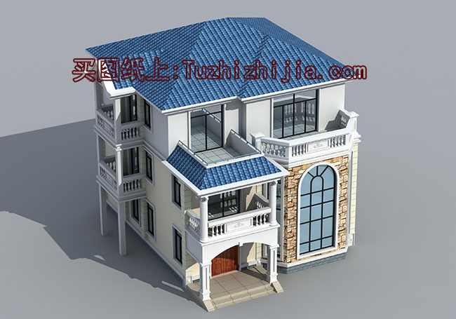 140平三層復(fù)式別墅設(shè)計(jì)圖及外觀效果圖