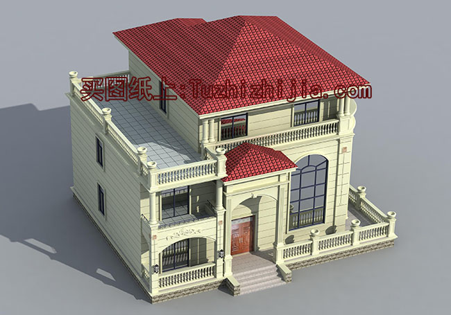 帶地下室三層復(fù)式別墅設(shè)計方案，全套設(shè)計圖+效果圖