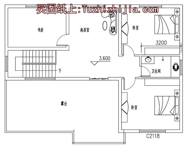 簡單農(nóng)村自建二層樓房設(shè)計圖，南北通透
