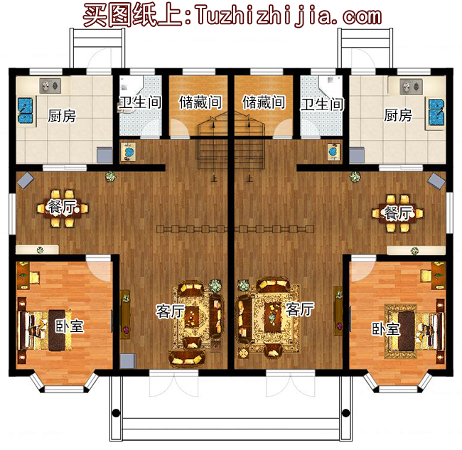 農(nóng)村二層別墅設(shè)計圖，帶外觀效果圖，兄弟自建推薦