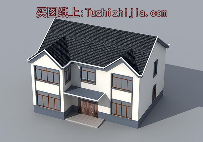  農(nóng)村15萬元二層小樓設(shè)計(jì)圖，外觀簡潔、樸素，造價(jià)低