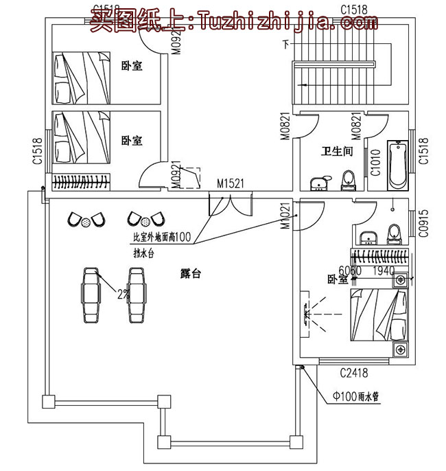 三層平屋頂別墅房屋設(shè)計(jì)圖及外觀效果圖