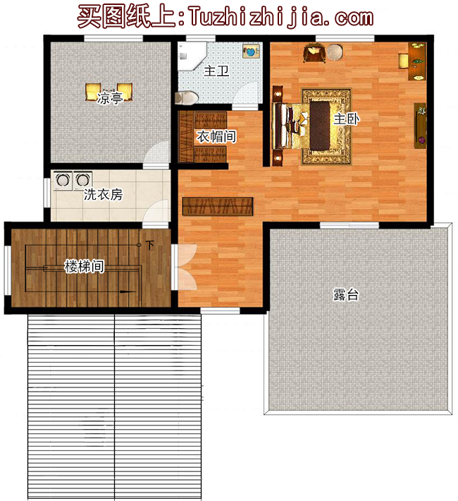 三層別墅設(shè)計(jì)施工圖紙（含外觀效果圖）帶車(chē)庫(kù)帶露臺(tái)