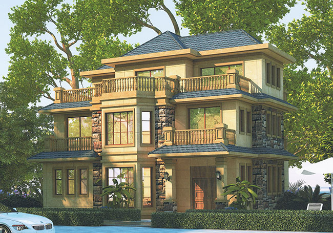 35萬內(nèi)三層自建別墅設(shè)計(jì)圖，外觀美觀，戶型舒適