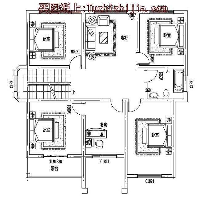 帶車庫現(xiàn)代三層樓房設計圖，外觀效果圖時尚、美觀