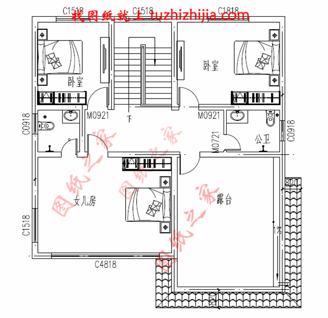 130平米徽式古典風(fēng)格的三層自建房屋別墅設(shè)計(jì)圖紙，戶型合極佳，適合居住
