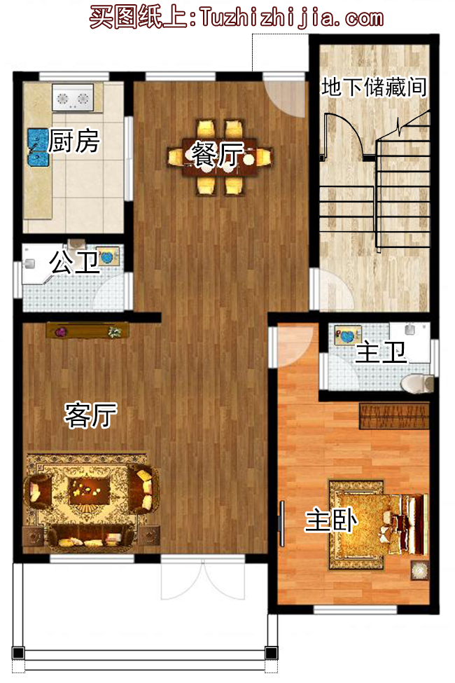 農(nóng)村四層復(fù)式房屋設(shè)計圖紙，占地105平方米預(yù)算35萬左右