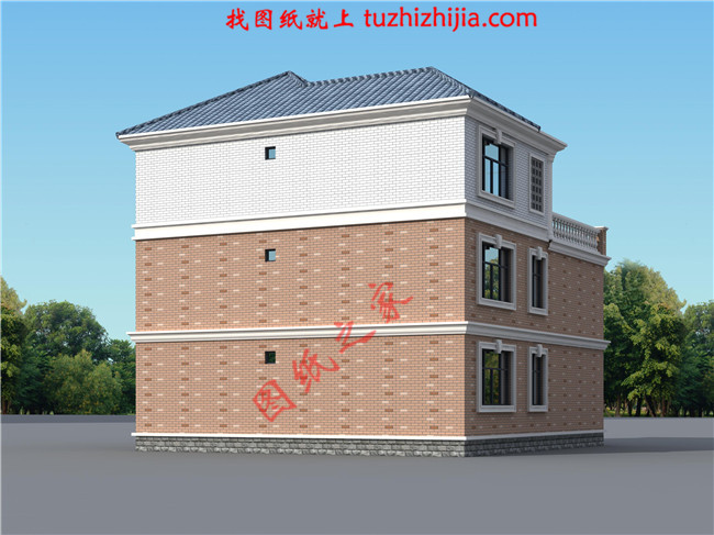 最新140平米三層自建房屋設(shè)計(jì)圖紙，本戶型帶小院