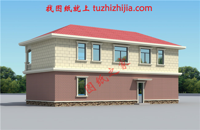 時尚大方的農村二層自建房屋設計圖紙，占地120平米左右