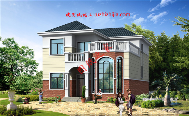 二層自建房屋設(shè)計圖，帶小院，帶地下室，外觀現(xiàn)代、時尚，內(nèi)部布局合理