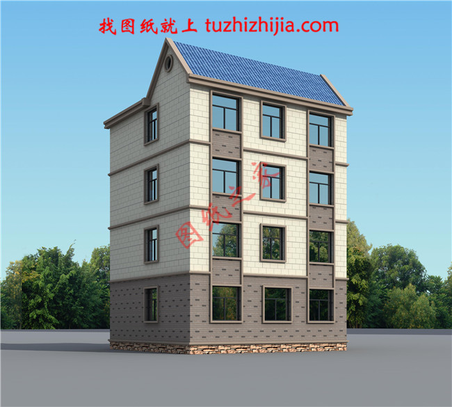 簡單實用的四層農(nóng)村自建房屋設(shè)計圖，占地100平米左右