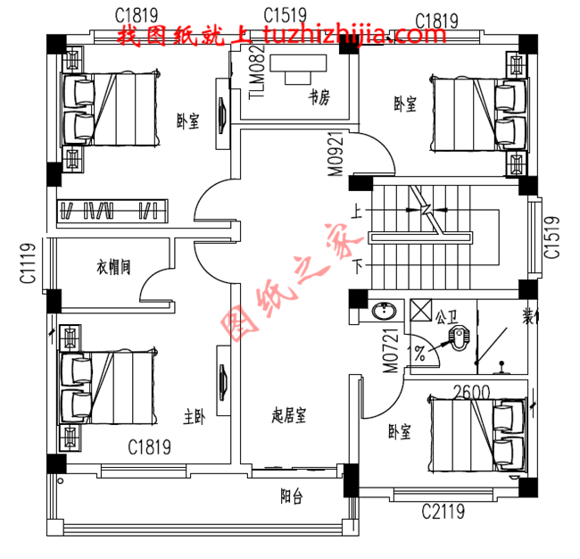 簡單實用的四層農(nóng)村自建房屋設(shè)計圖，占地100平米左右