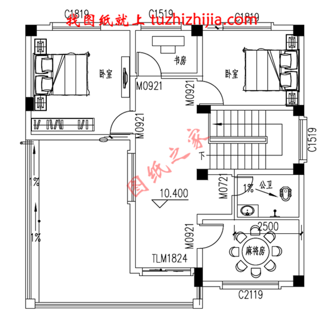 簡單實用的四層農(nóng)村自建房屋設(shè)計圖，占地100平米左右